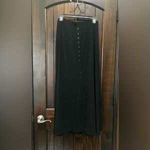 Basic Buttondown Black Skirt